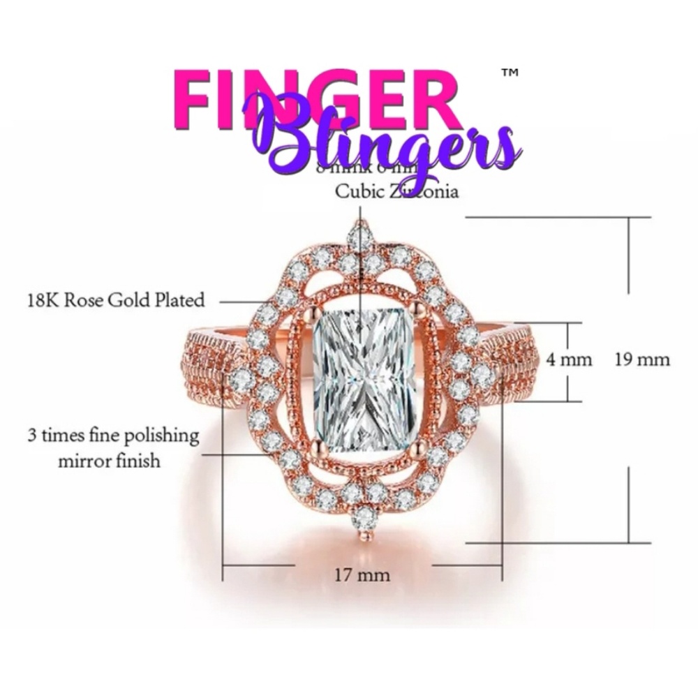 *NEW!* Sizs 8 1.75 CT Emerald Cut Vintage Style Ring - Picture 8 of 10